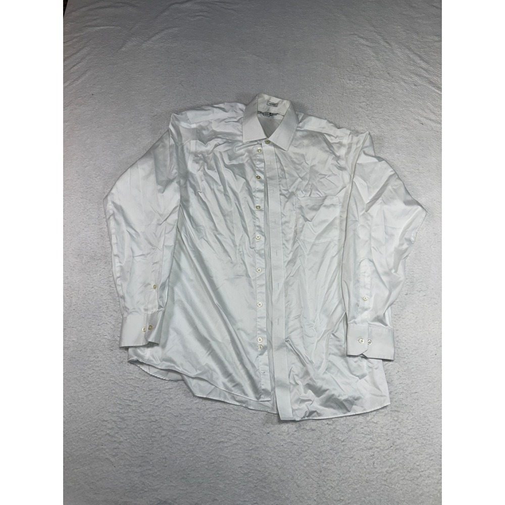 Joseph Abboud Mens 16 34/35 Classic Fit Non-Iron White Cotton Dress Shirt